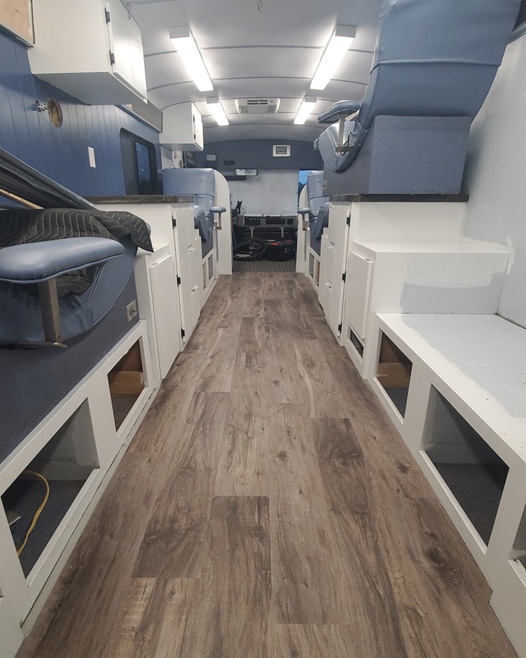 Full interior view of the mobile unit treatment space